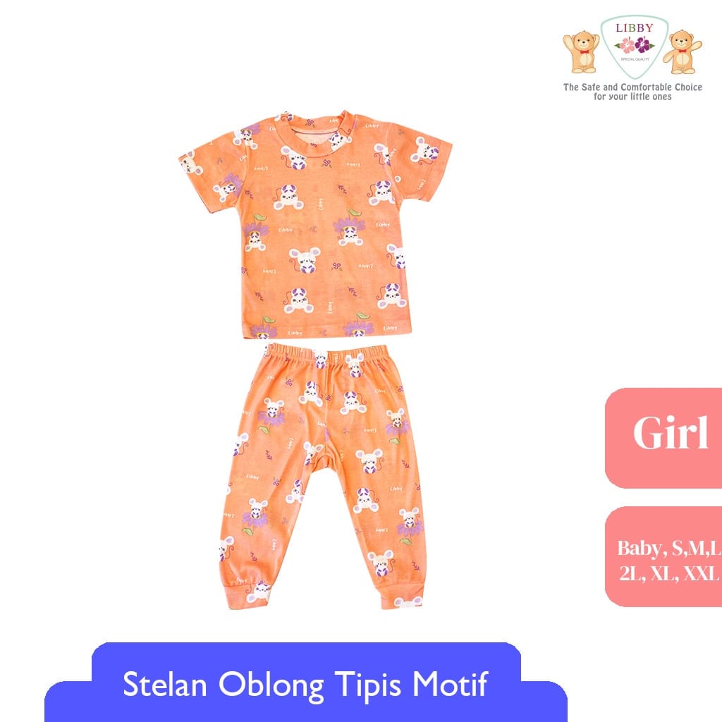 Libby Setelan Oblong Celana Panjang Girl Farm Series (3 Pcs)