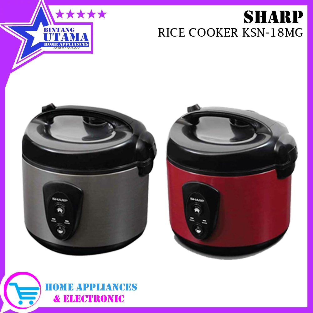 (COD) MAGIC COM SHARP KSN 18MG / KSN18MG / KSN-18 MG PENANAK NASI [BODY STAINLESS] TERMURAH