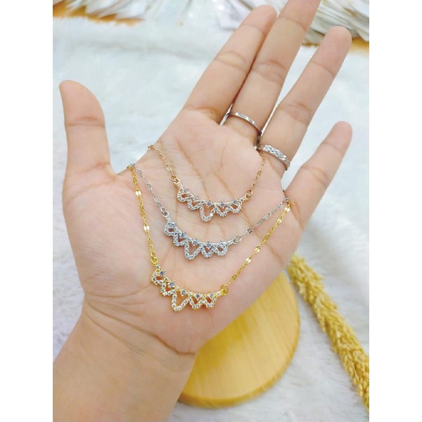 Kalung titanium permata elegan Wanita A11