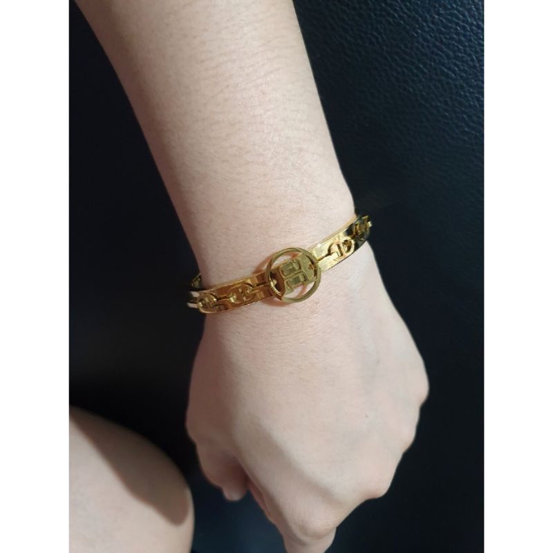 Gelang Titanium asli Gold Gelang Brandad Band Gelang Stainless steel Anti karat anti alergi GS12