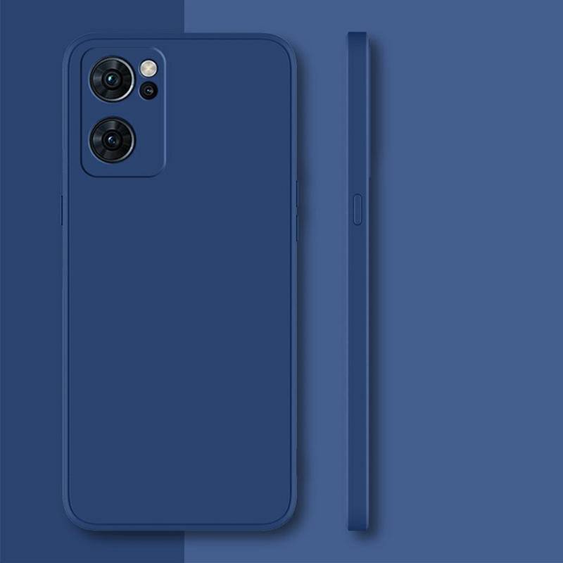 Casing Ponsel Silikon Cair Persegi Untuk Oppo Reno5 6 7 Z SE Pro 4G 5G Warna Permen Penutup Belakang