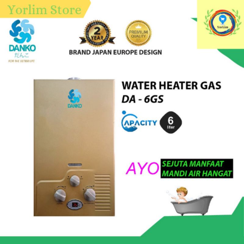 Water Heater Gas Danko 6L DA-6GS