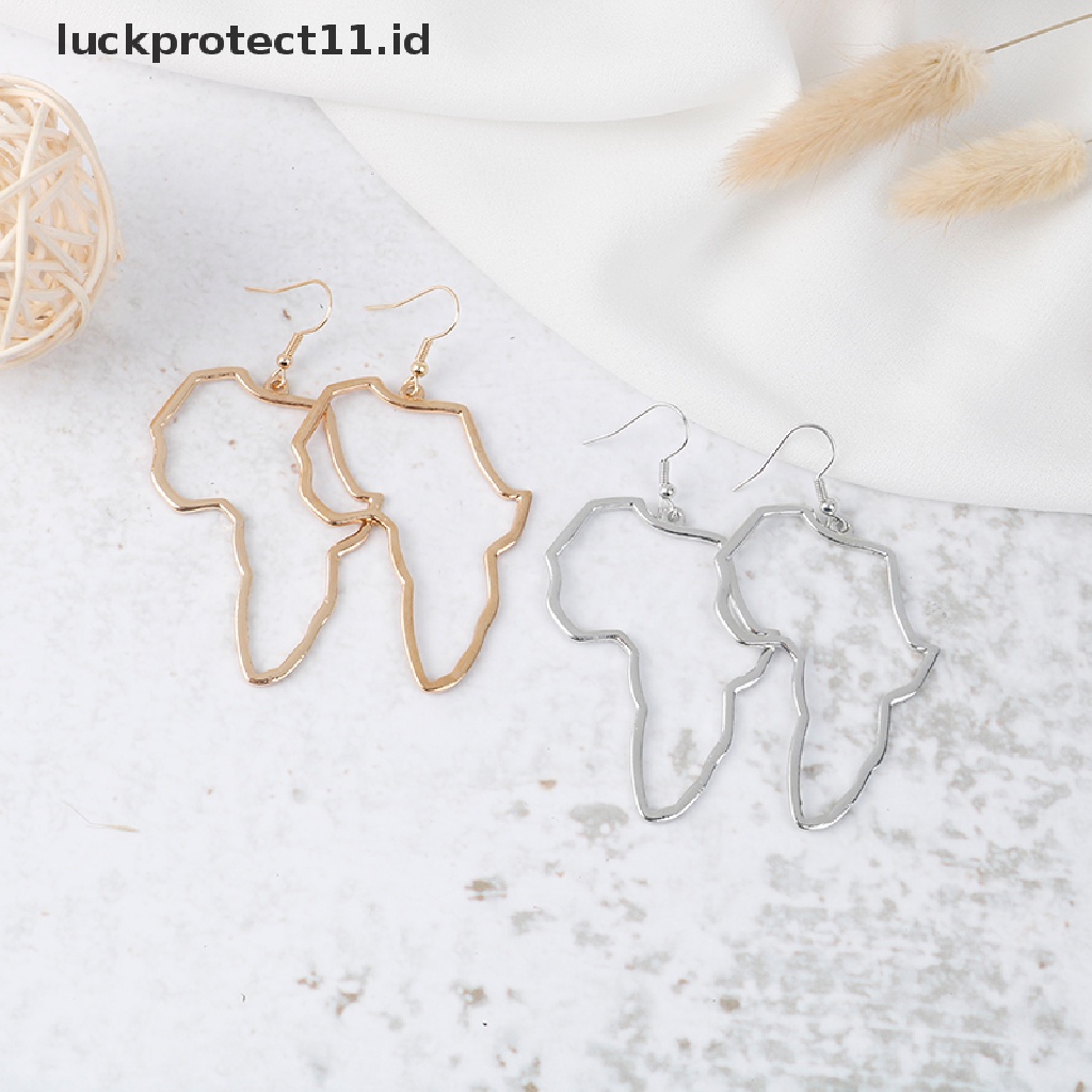 /Fashion Hot// Fashion// Lucu Paduan Peta Afrika Etnik Afrocentric Tribal Hook Drop Earrings Hadiah.