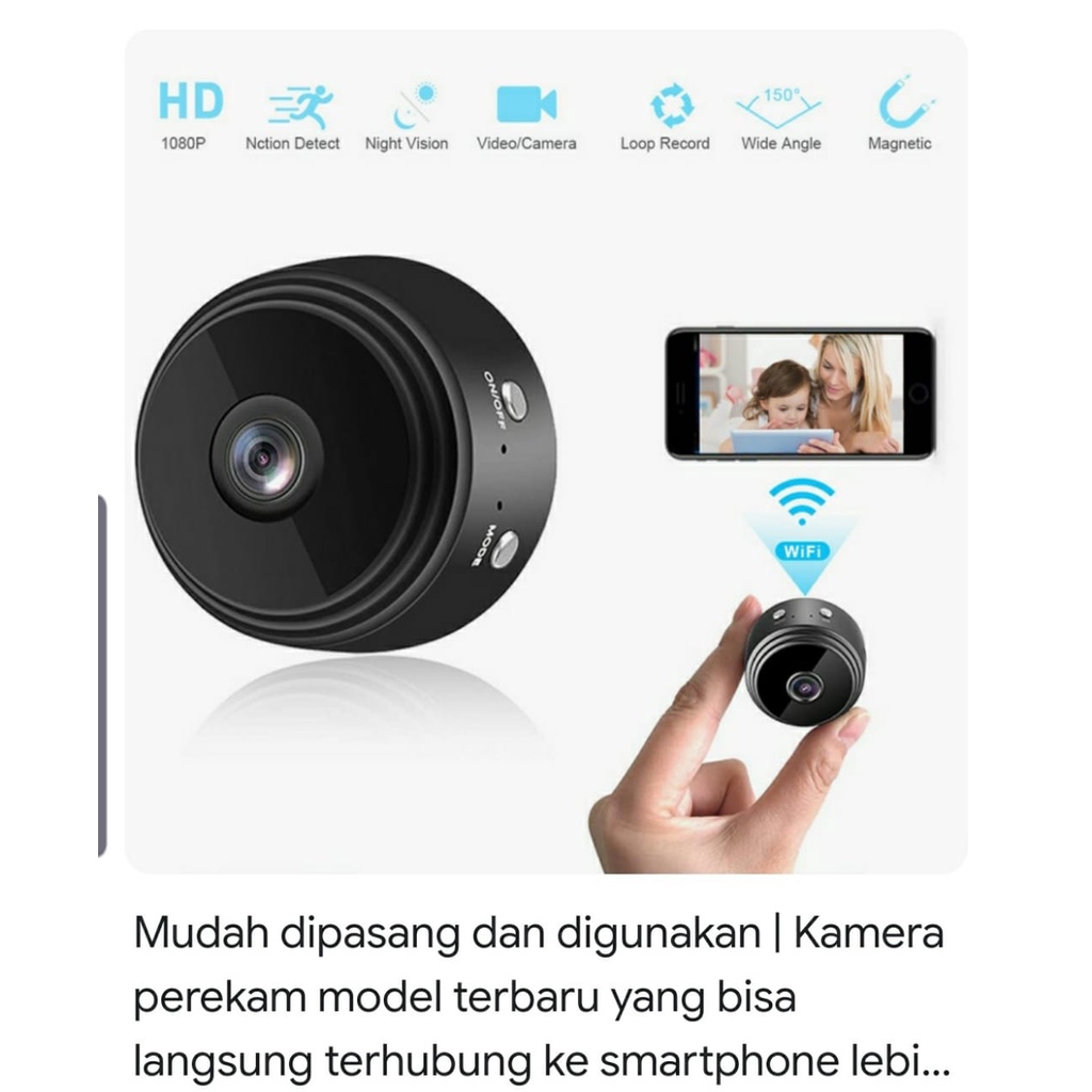 [ KAMERA PENGINTAI MINI ] IP Camera A9 Mini Spy WiFi HD 1080P Smart CCTV Wireless