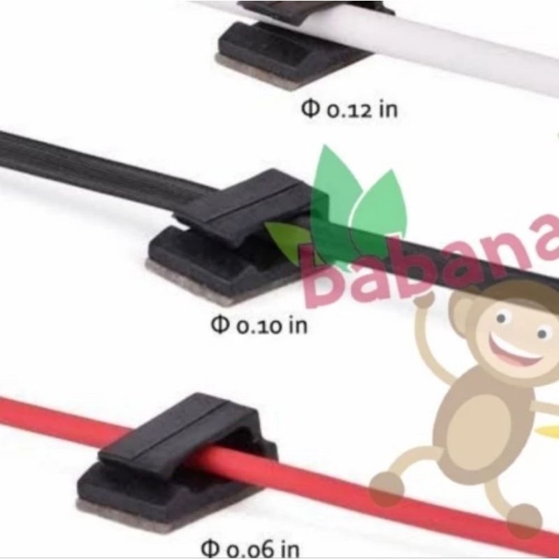 Cable clip kecil clamp cord holder penjepit kabel manajemen pengatur