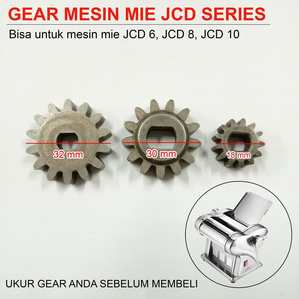 Gear Spare Part Mesin Mie JCD 6 JCD 8 JCD 10