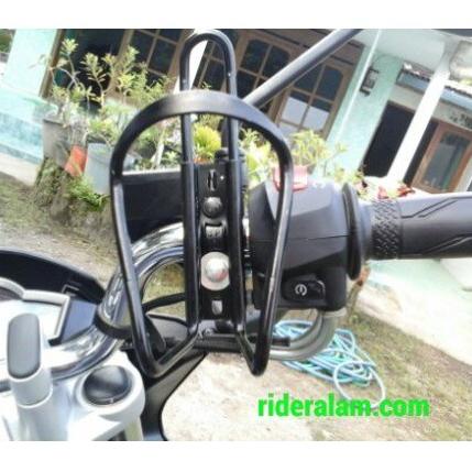 Terlaris dan Termurah Tempat Botol Minum Sepeda Motor Holder Stang Vixion CB150R VERZA TIGER SCORPIO