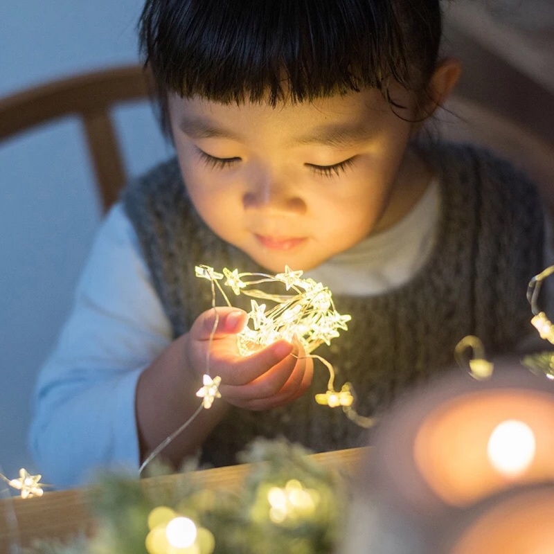 Lampu String Peri Putih Hangat Tahan Air Fleksibel Lampu LED String1/3M Starry Copper Wire Light Kamar Tidur Tangga Taman Dekorasi Pencahayaan Untuk Natal Tahun Baru Pernikahan Ulang Tahun