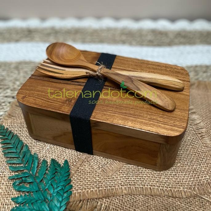KOTAK MAKAN BENTO KAYU JATI