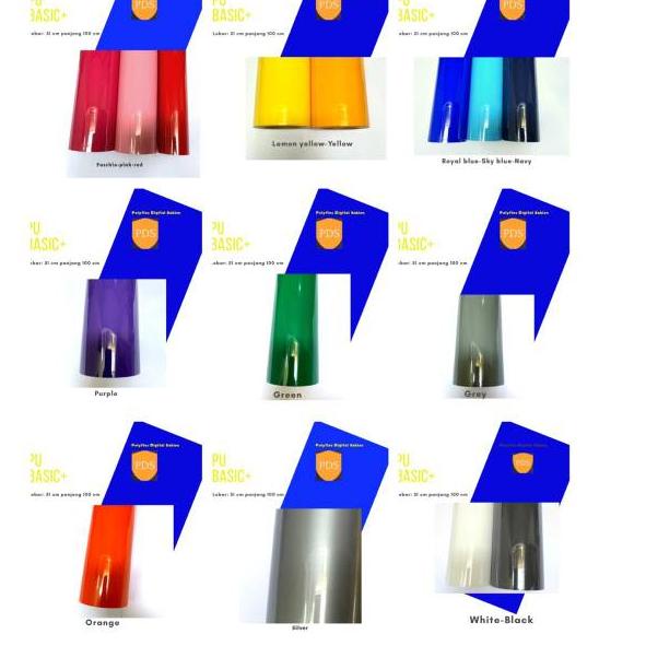 

↿ PU Korea Basic+ Digiflex warna solid meteran ada lem di plastik masking Murah ポ