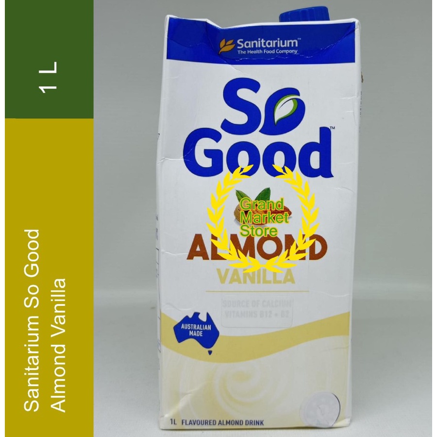 Jual Sanitarium So Good Almond Milk 1 Liter Rasa Vanilla Shopee Indonesia