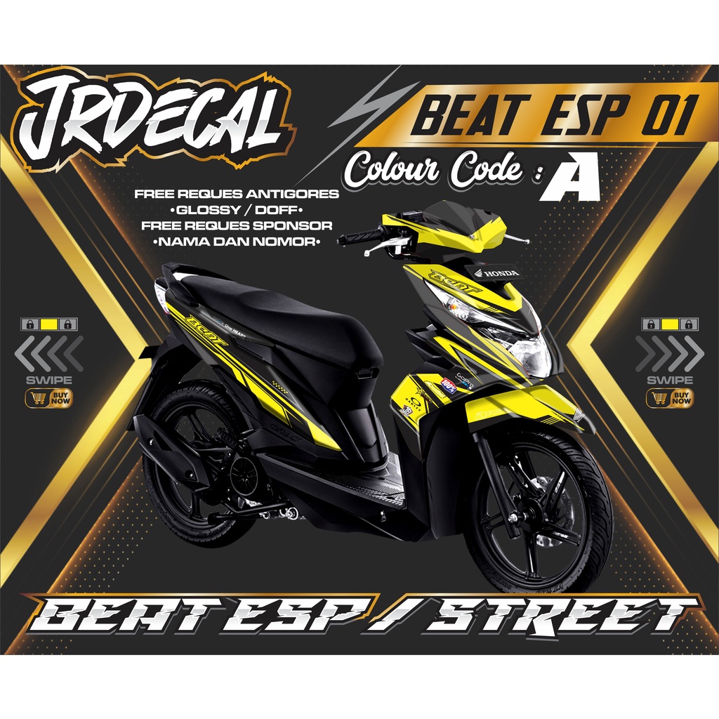 (BISA COD) DECAL BEAT ESP STREET FULLBODY- DECAL STICKER HONDA BEAT ESP STREET KEREN MURAH-DEKAL BEA