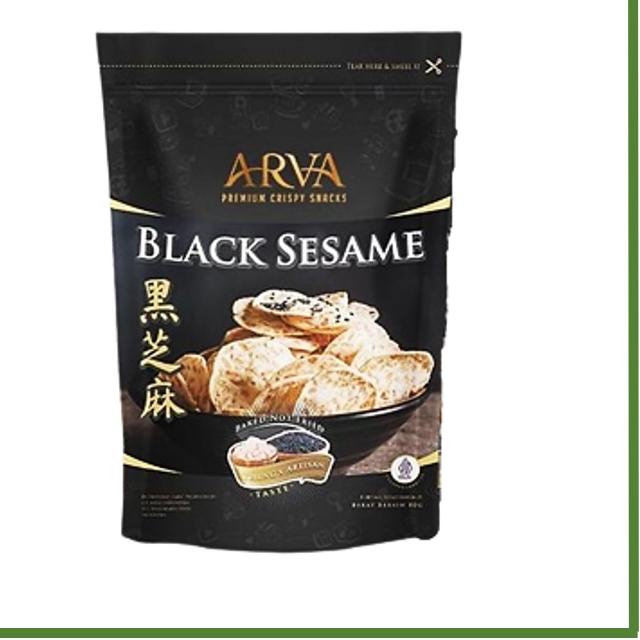 

Barang Terlaris ✡ ARVA Crispy Tempe / Snack Tempe 80 gram - Black Sesame***