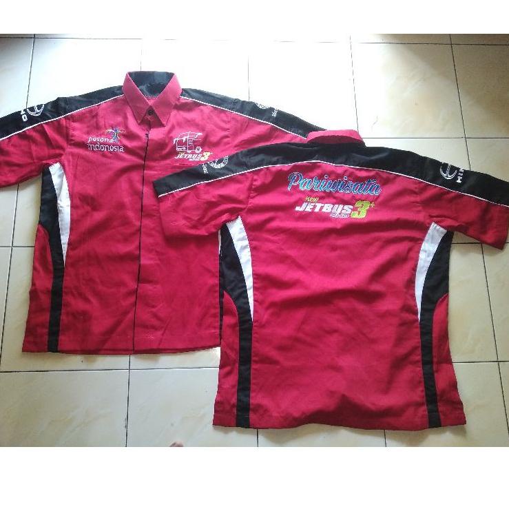 Hot Sale Kemeja Jetbus3 Jetbus Pariwisata Bus Mania Seragam Otomotif Mercedes Benz Hino