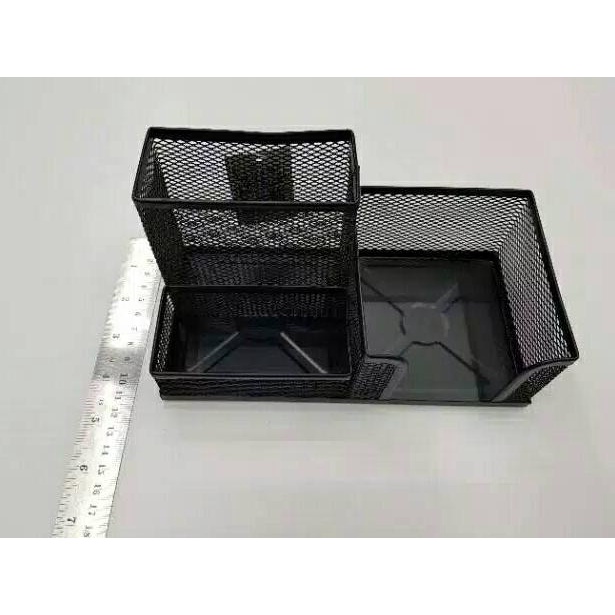 

(O-V1V-♫♪) MEMO HOLDER PANJANG 3 Sekat Desk set Organizer Tempat Pensil Meja Pen paling laris