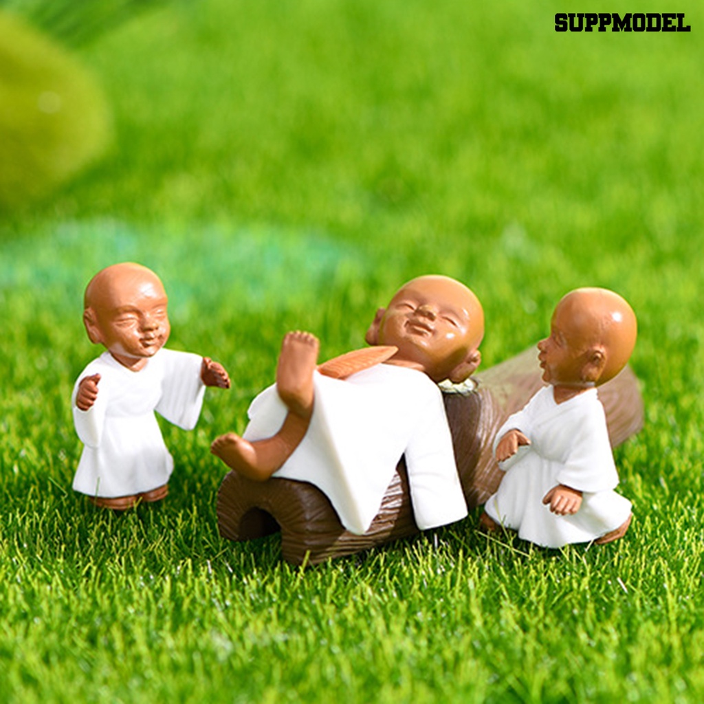 [Dekorasi] 5pcs/set Figura Monks Hias Halus Unik Ekspresi Hidup Monk Ornamen Aksesoris Mobil