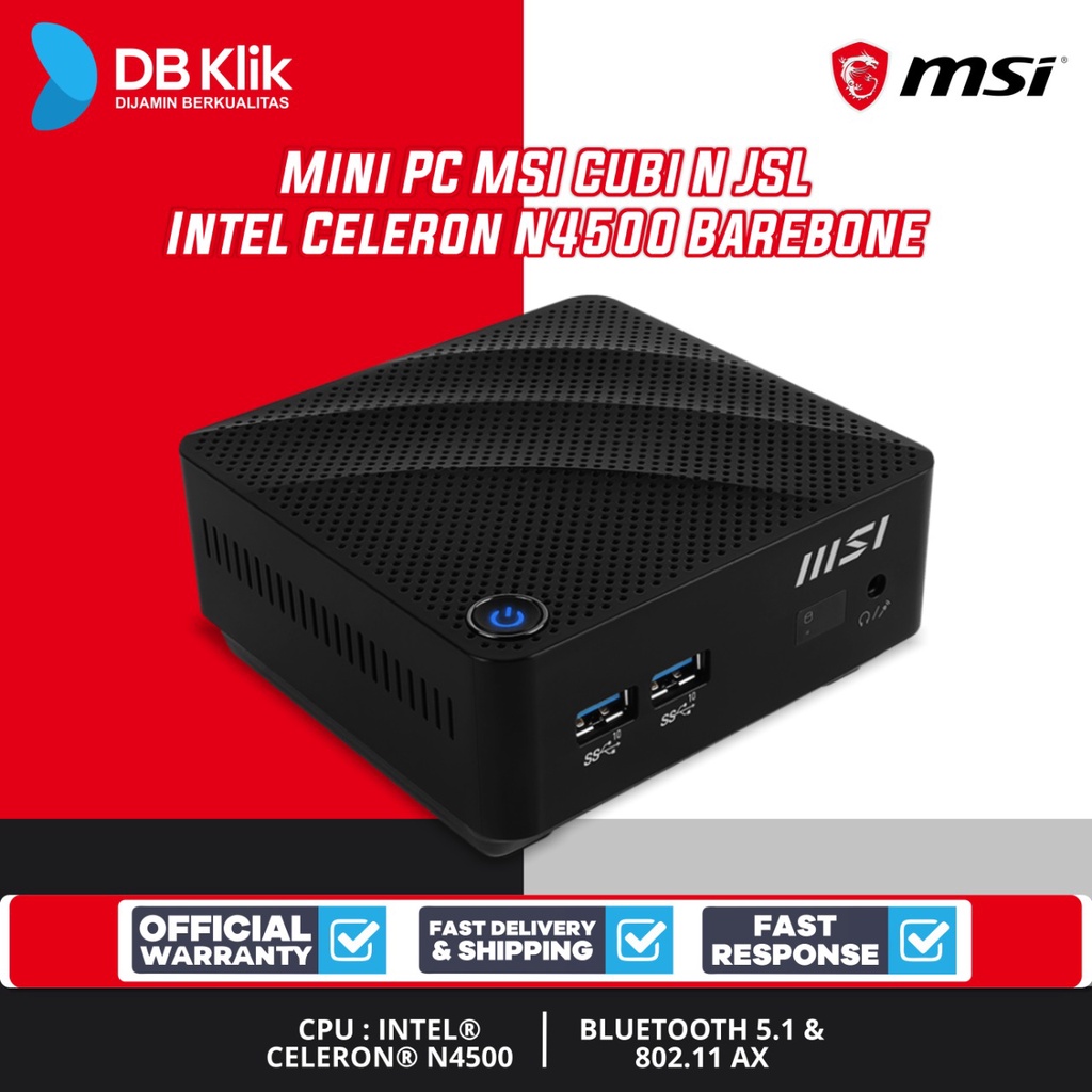 Mini PC MSI Cubi N JSL Intel Celeron N4500 Barebone