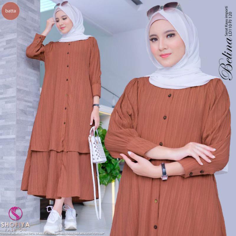 SHARENA, ELVA  Midi Dress Ory by Shofiya♥