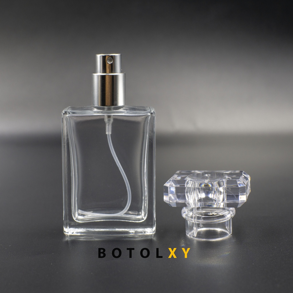 Botol Parfum 30ml Spray - Kaca Tebal Refillable Minyak Wangi - Chnel