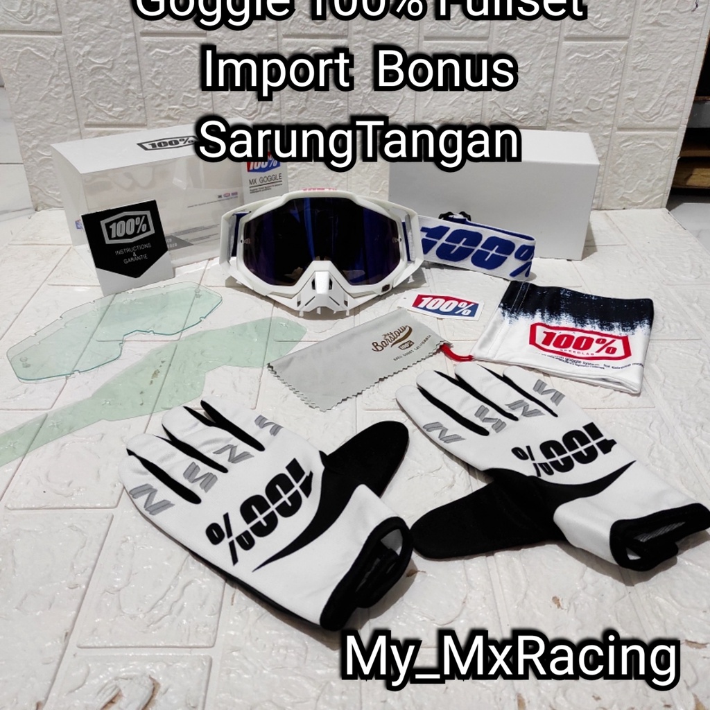 kacamata goggle trail sunmori fullset import dengan kualitas premium BONUS sarung tangan kacamata goggle trail cross terlaris fullset 021 BISA COD