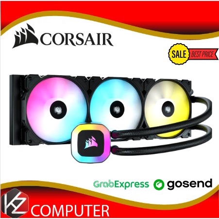 CORSAIR H150 RGB 360mm Liquid CPU Cooler | ARGB AIO Liquid Cooling Garansi Resmi