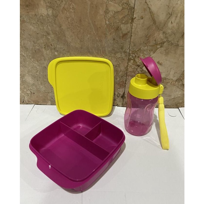 Tempat Makan sekat 550ml dan Botol Minum 310ml Tupperware
