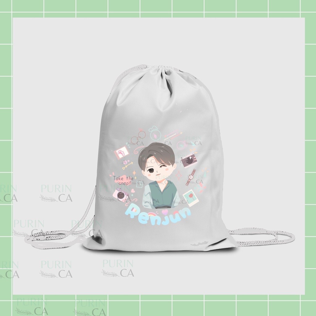 Tas Serut / Tote bag Kanvas FACE NCTDREAM cute