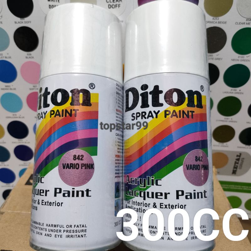 Pilok Pilox Cat Semprot Diton Vario Pink 842 Ping Vario Metalic Metalik 300cc Spray Paint