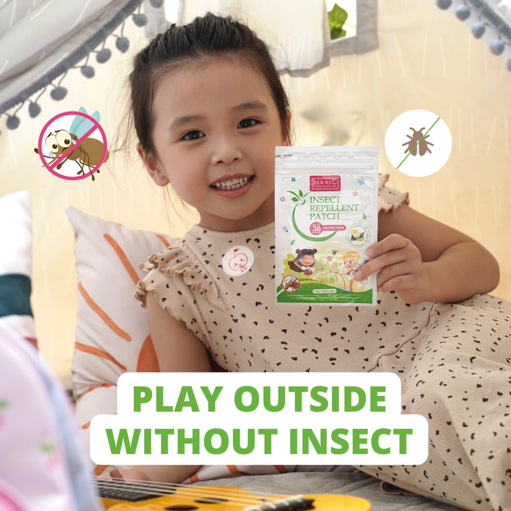 BerryC Mosquito &amp; Insect Repellent Patch (1 sachet ) Stiker Anti nyamuk Tahan Lama 36 Jam / Berry C