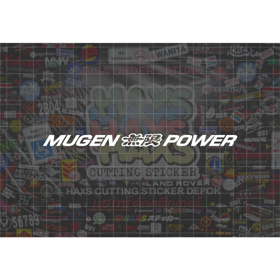 Cutting Sticker Mugen Power Ukuran 14.5 Cm Untuk Motor Mobil