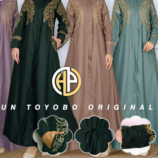 limited Edition✔️(UKURAN SAMPAI JUMBO LD120)Gamis Katun Toyobo Bordir Premium//Gamis madina jumbo mo
