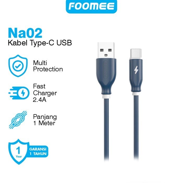 Trend-Kabel Data Type C USB Fast Charging 2.4A Cable Charge | Foomee NA02