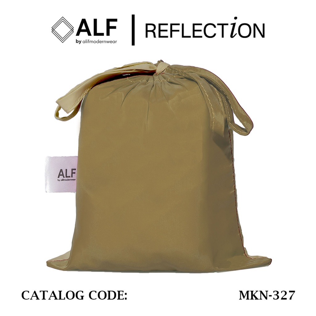 ALIF MUKENA MINI TWO TONE PARASUT PREMIUM KOREA TRAVEL - WALNUT ( MKN-327 )