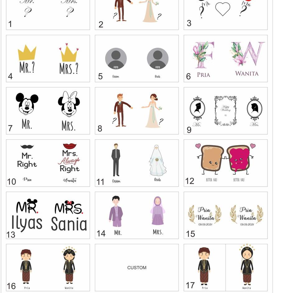 

ル Kado Hampers Wedding Mug Couple dg Set Sendok Custom Desain & Foto Kekinian