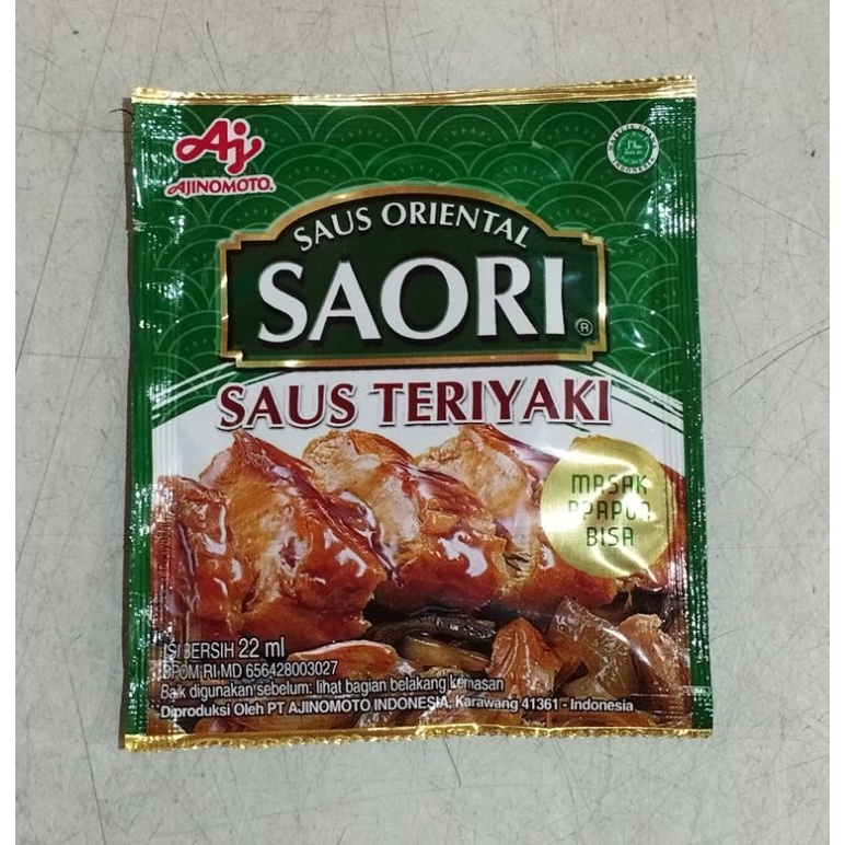 

Saori saus tiram / saori saus teriyaki kemasan sachet 22ml