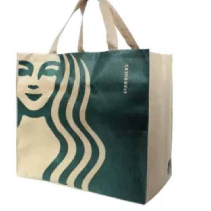 

(R>3E✔) Tas Totebag Kain Spunbond Starbucks Siren Tas Belanja Lipat Reusable Goodie Bag Merchandise Starbucks Starbuck Tas Spunbound Premium Original Murah Ready Stock viral