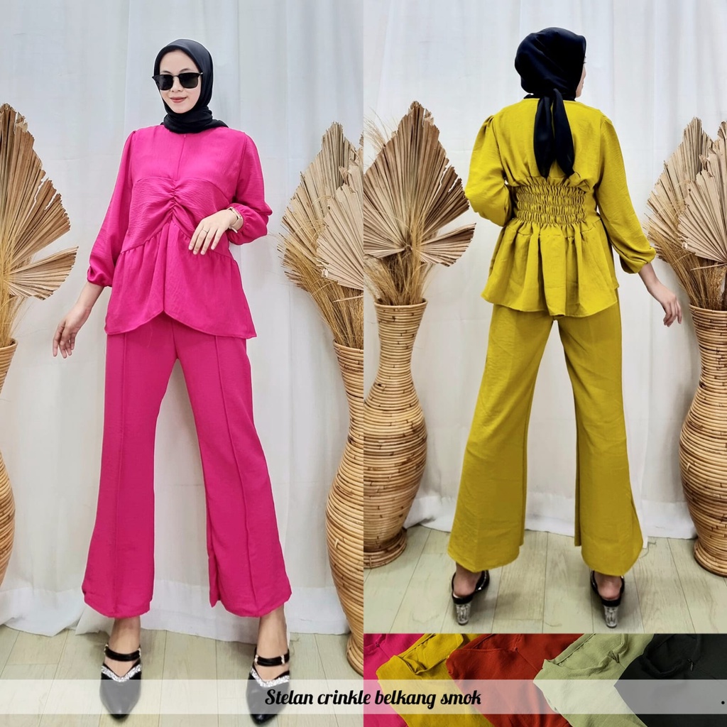 ZASKIA TERBARU SET CRINKLE SMOKE CELANA CUTBRAY LD 110 // ZASKIA SETELAN WANITA TERBARU KEKINIAN // SETELAN WANITA VIRAL TERBARU // SETELAN BEST SELLER WANITA KOMBI // SETELAN TERBARU CRINKLE // ONE SET WANITA KEKINIAN VIRAL // IZDIHAAR OLSHOP