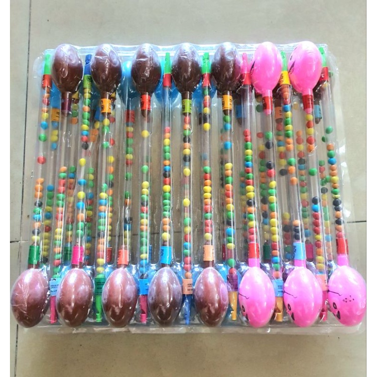 Coklat Cemilan Snack M&M Chacha Tongkat Mainan Anak Murah (isi 30 pcs)