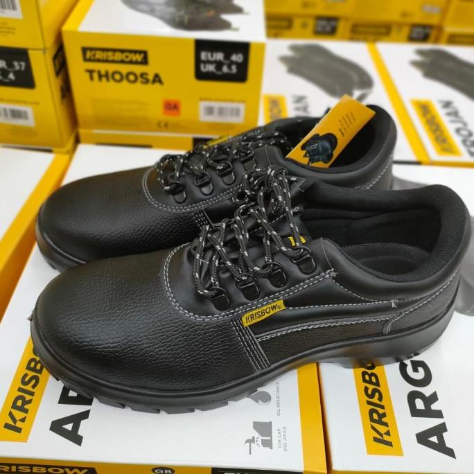 Sepatu Pengaman Krisbow Safety Shoes Arrow 4 Inch Sepatu Sefty- Hitam