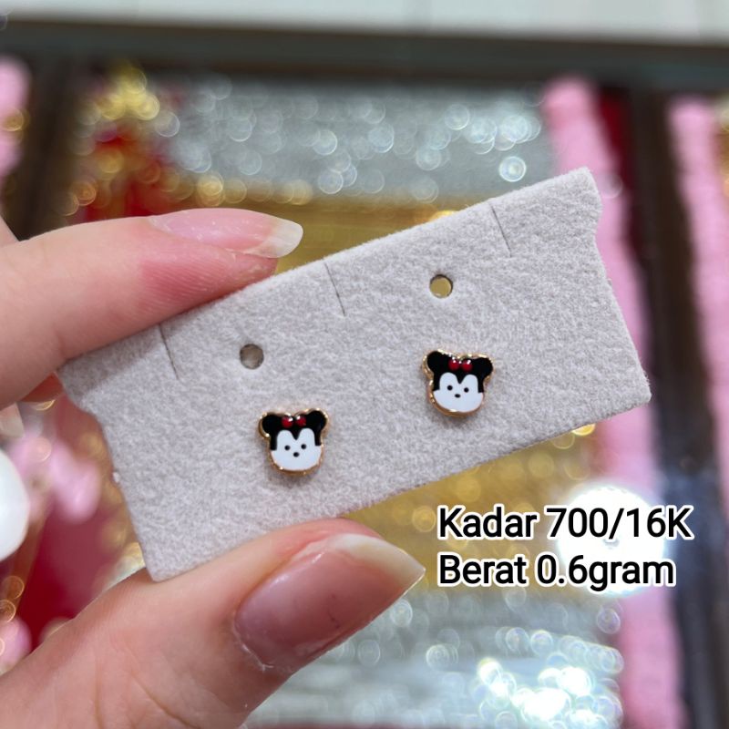 ANTING TOGE/ ENDLOOP/ ANTING ANAK/ ANTING KARAKTER/ ANTING EMAS ASLI KADAR 700/16K