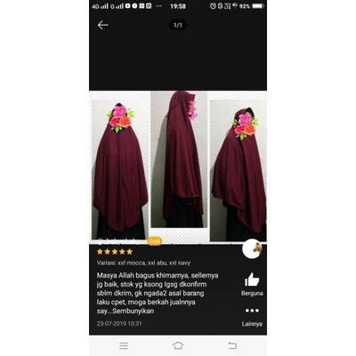 khimar jumbo annara serut kerudung instan jilbab instan khimar serut xxl