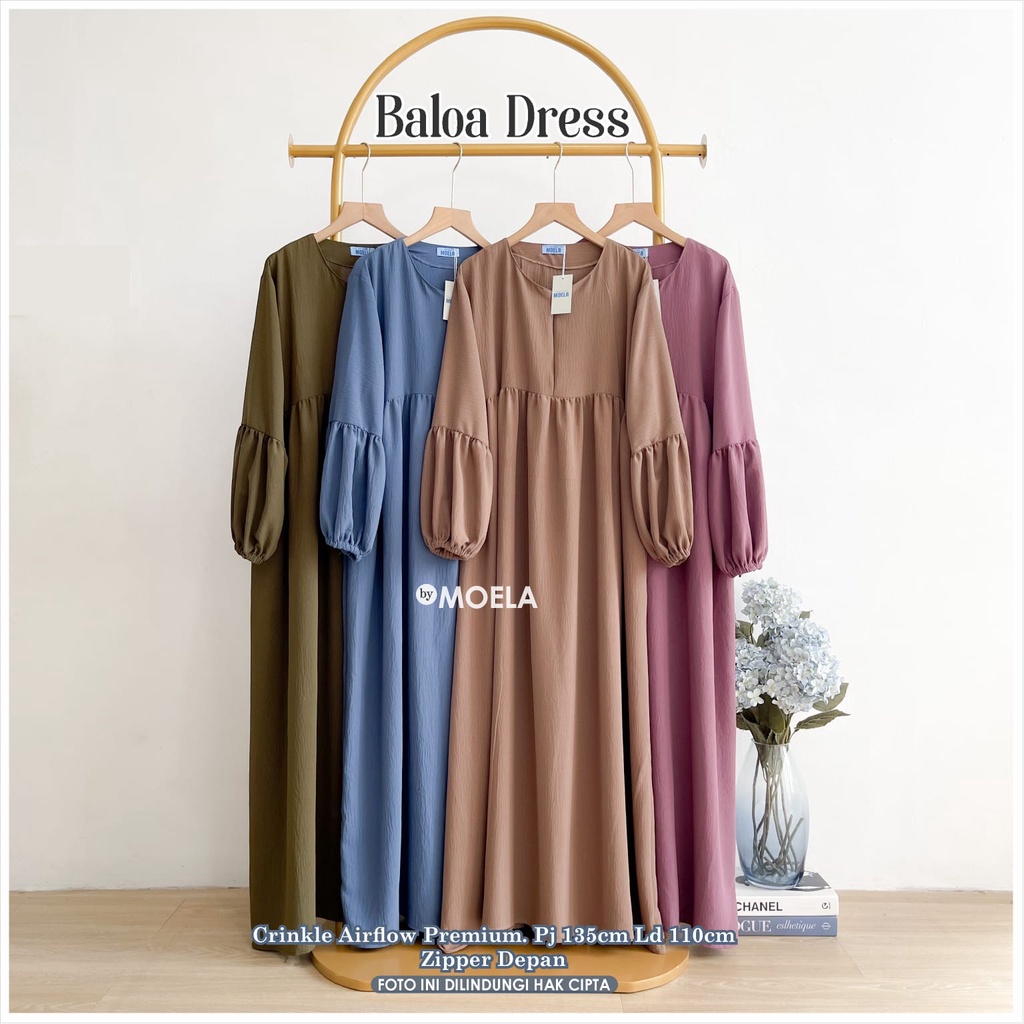 BALOA DRESS / DRESS MAXI PREMIUM CRINKLE AIRFLOW