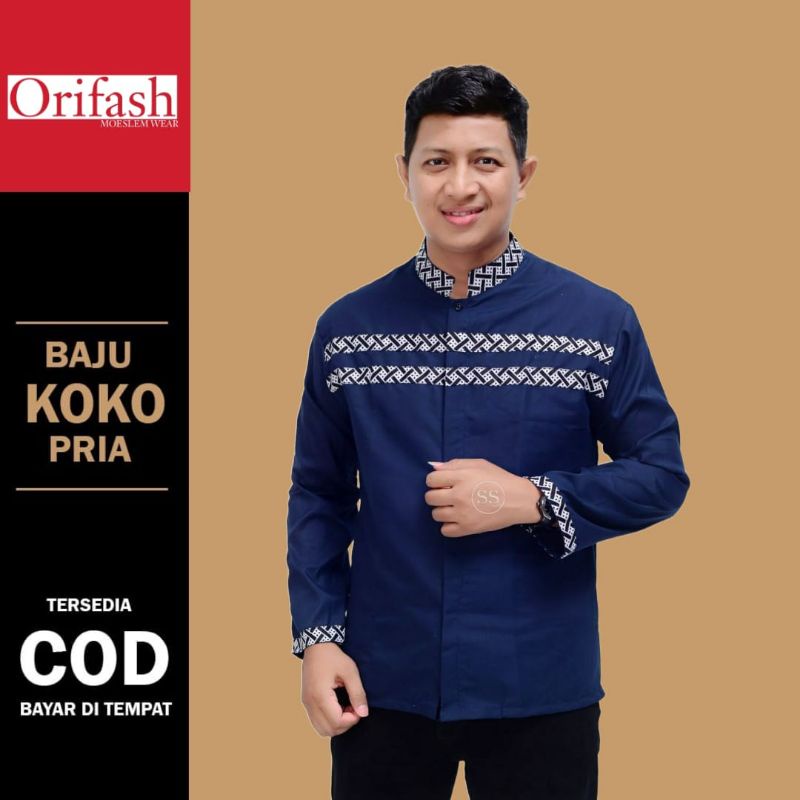 Baju koko pria dewasa lengan pendek Terbaru baju koko Size M L XL