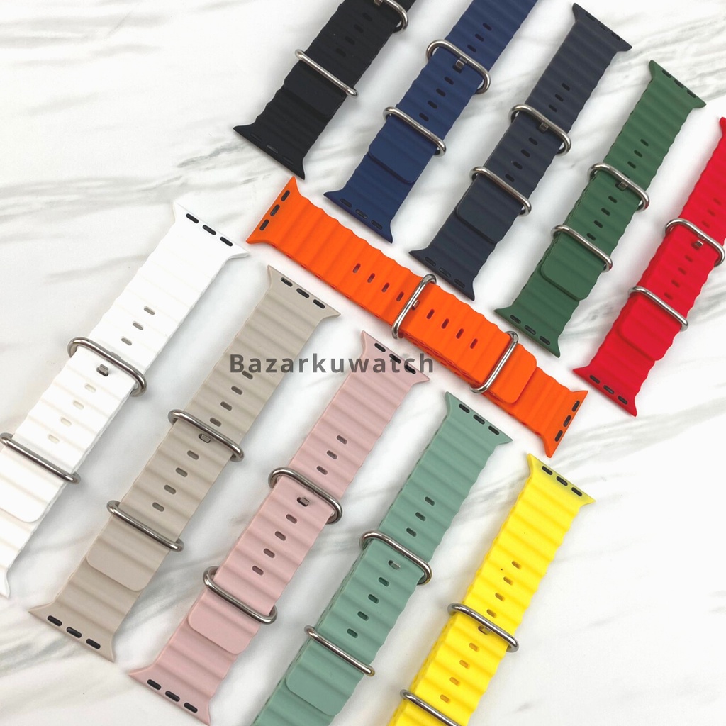 Strap Smartwatch Marine Band Size 38mm 40mm 41mm 42mm 44mm 45mm 49mm Strap Iwatch Strap T55 Tali Smartwatch