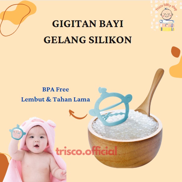 Gigitan Teether Gelang Anak Silikon Lembut Anti Jatuh