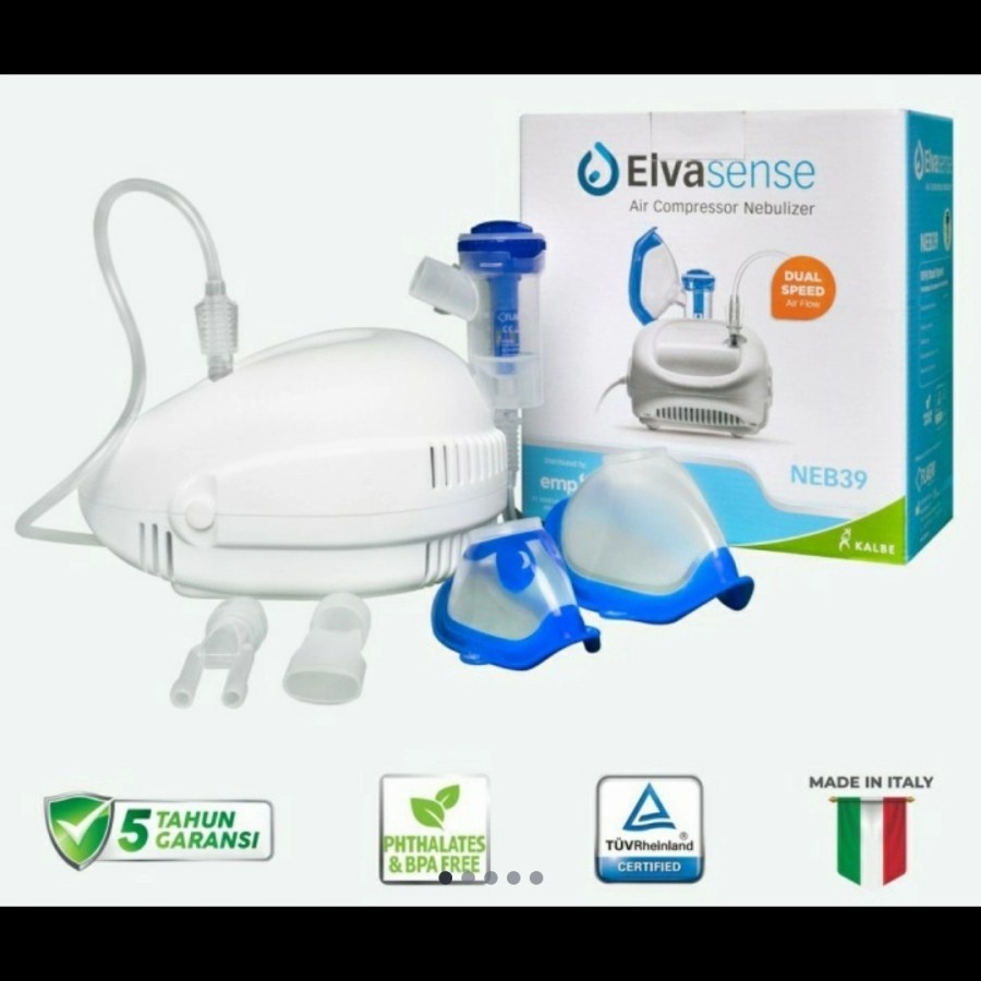 Nebulizer Elvasense - Alat Bantu Pernafasan Nebulizer Elvasense NEB39 Air Compressor Nebulizer