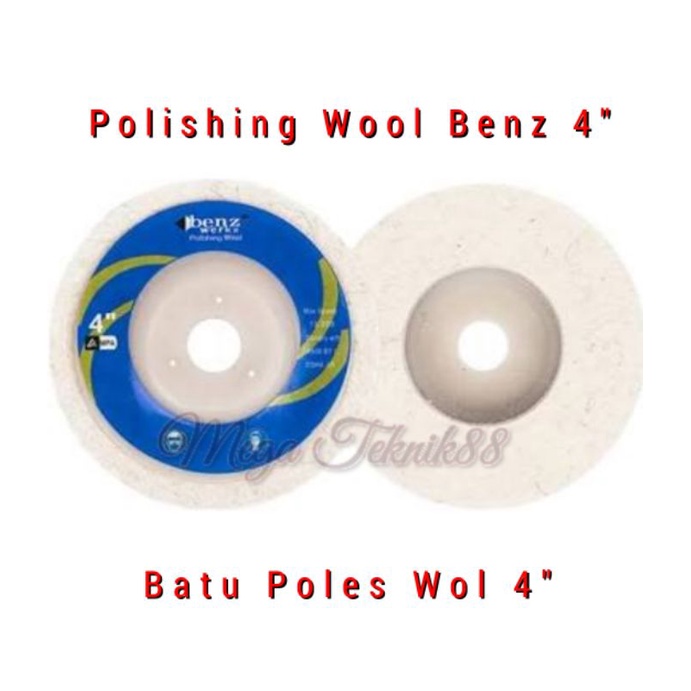 Batu Gerinda Poles Wol Benz  Polishing Wool Benz 4" Grinding Wool