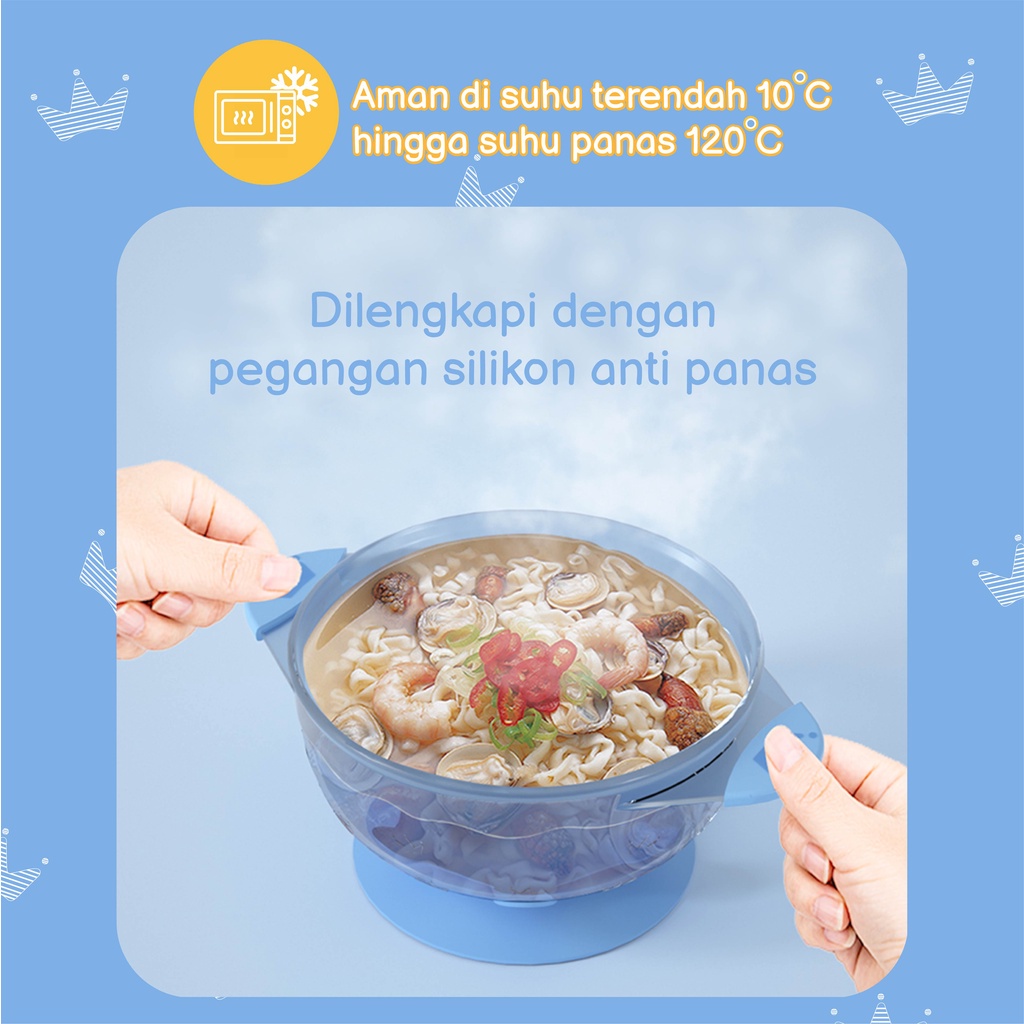 MAK338 MORO MORO MANGKOK MAKAN CROWN SUCTION BOWL MSB2232