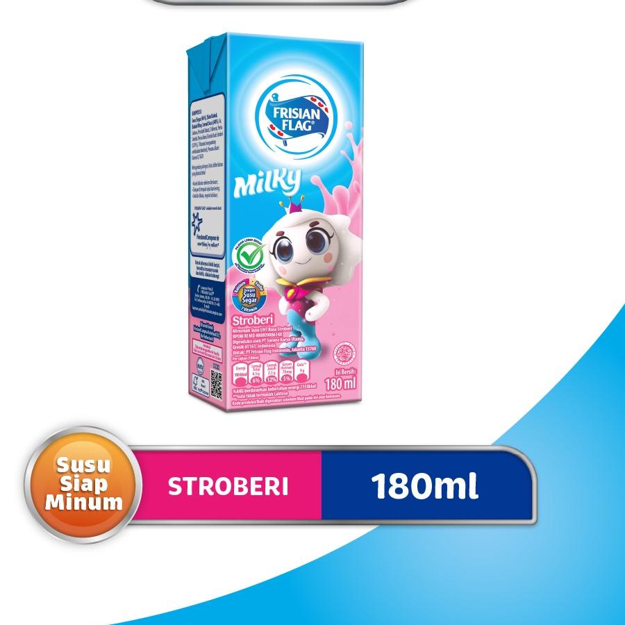 

₹ Frisian Flag UHT Milky Cokelat 180ml + Frisian Flag Milky UHT Stroberi 180ml ↬