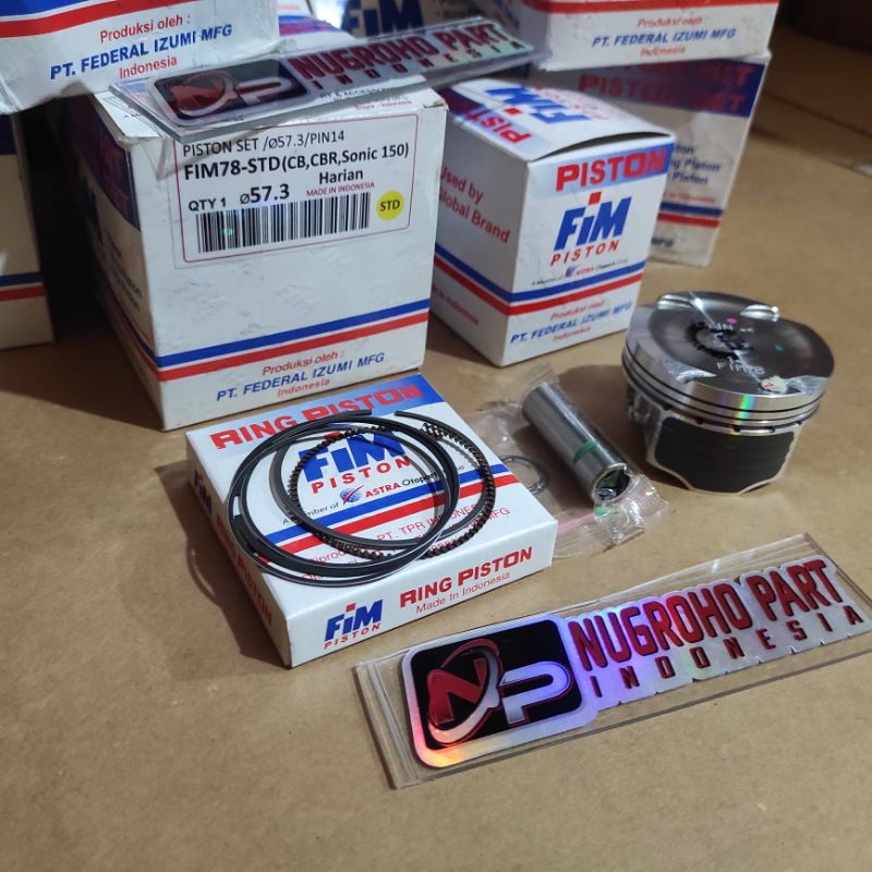 Piston Kit Fim Sonic New Cb150r New CBR150R Supra Gtr Fim Pin 14